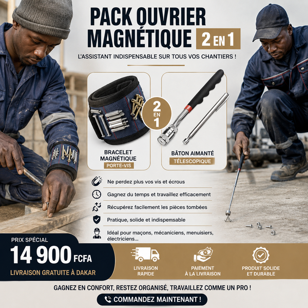 boutique

👉 Pack Magnétique Professionnel 3-en-1 Bracelet Magnétique et Bâton Télescopique aimanté LED ⭐⭐⭐⭐⭐ 4.9 / 5 2639 avis vérifiés
