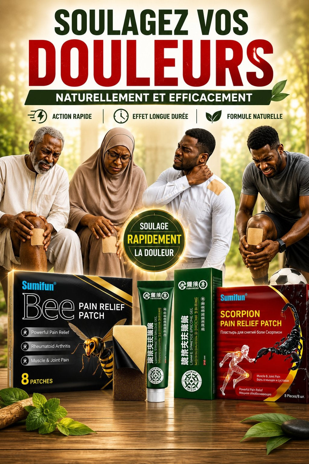 🔥 Le Pack Anti-Douleur 3-en-1 : Deux fois plus de soulagement, un seul prix exceptionnel !
2 boîtes de patchs + 1 pommade de massage pour un confort durable et une guérison complète !!