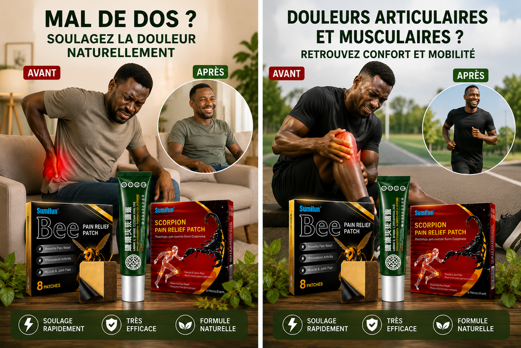 🔥 Le Pack Anti-Douleur 3-en-1 : Deux fois plus de soulagement, un seul prix exceptionnel !
2 boîtes de patchs + 1 pommade de massage pour un confort durable et une guérison complète !!